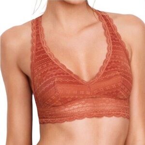 VICTORIA’S SECRET Lace Racerback Bra Bralette in Coral Reef Y2K Preppy Size XS